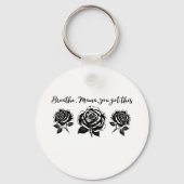 Porte-clés Breathe Mama Motivational Citation Art (Verso)