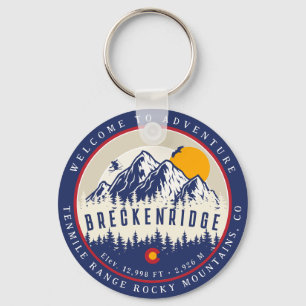 Porte-clés Breckenridge Colorado Drapeau Montagne Ski Souveni