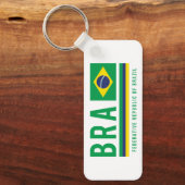 Porte-clés Brésil ISO Code Alpha 3 Design (Recto)