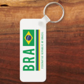 Porte-clés Brésil ISO Code Alpha 3 Design (Verso)