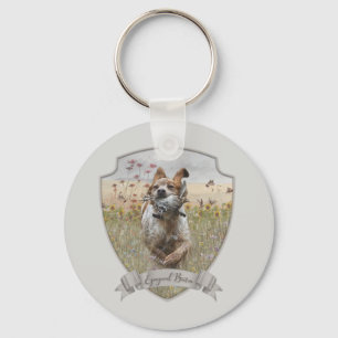 Porte-clés Bretagne Espagnol chasse caille, Art