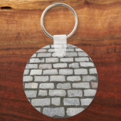 Porte-clés Brick Cobblestone Street Pathway Nature Photograph (Recto)