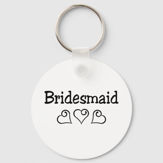 Porte-clés Bridesmaid Black Hearts (Recto)