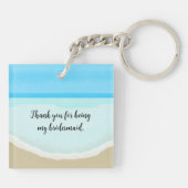 Porte-clés Bridesmaid Thank You Beach Keychain (Dos)