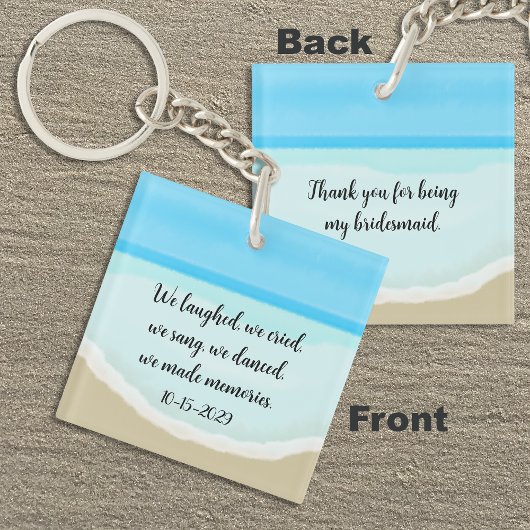 Porte-clés Bridesmaid Thank You Beach Keychain
