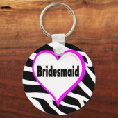 Porte-clés Bridesmaid (zèbre rayures) (Recto)