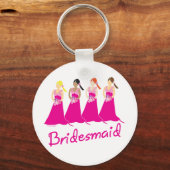 Porte-clés Bridesmaids préfère le thème rose (Recto)