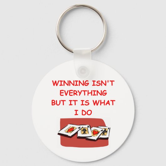 Porte-clés bridge poker et joueurs de cartes (Recto)