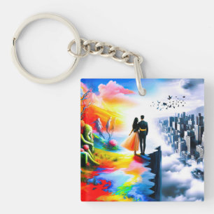 Porte-clés Bridging Worlds of Reality and Dreams