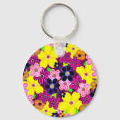 Porte-clés Bright Abstrait Flower Art (Recto)