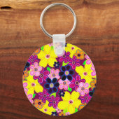 Porte-clés Bright Abstrait Flower Art (Recto)