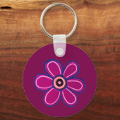 Porte-clés Bright Abstrait Flower Art (Verso)