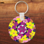 Porte-clés Bright Abstrait Flower Art (Recto)