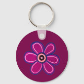 Porte-clés Bright Abstrait Flower Art (Verso)