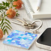 Porte-clés Bright Blues Mosaic (Devant Droit)