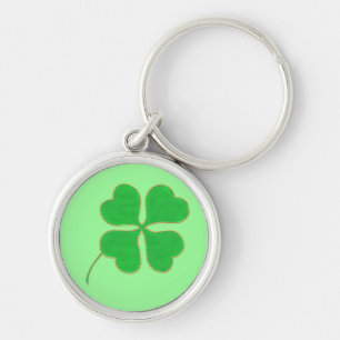 Porte-clés Bright Green Shamrock points d'or, porte - clé