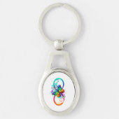 Porte-clés Bright infinity with rainbow butterfly (Devant)