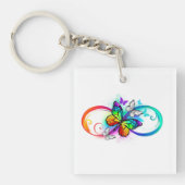 Porte-clés Bright infinity with rainbow butterfly (Devant)