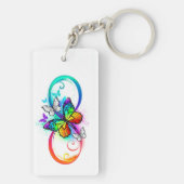 Porte-clés Bright infinity with rainbow butterfly (Dos)