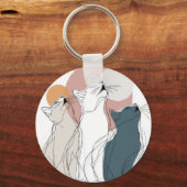 Porte-clés Bright Pastel Floral Circle Key Ring (Recto)