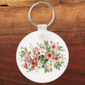Porte-clés Bright Spring Floral Bouquet (Recto)