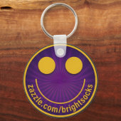 Porte-clés Brightsocks Purpleface Logo (Recto)