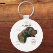 Porte-clés Brindle Apricot Mastiff History (Recto)