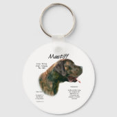 Porte-clés Brindle Apricot Mastiff History (Verso)
