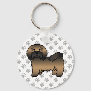 Porte-clés Brindle Havanese mignonne dessin de chien
