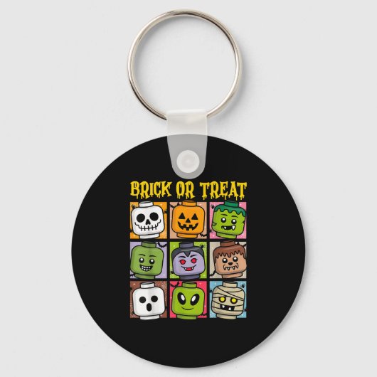 Porte-clés Brique Ou Traiter Halloween Master Builder Blocks  (Recto)