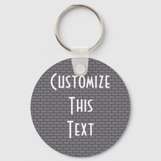Porte-clés Brique Rétro 8 Bits, Gris (Recto)