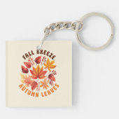 Porte-clés Brise D'Automne, Feuilles D'Automne - Charbon D'Au (Dos)