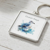 Porte-clés Brise océanique : Aquarelle Mouette