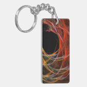 Porte-clés Briser le Cercle Vortex de Feu Art Abstrait (Devant gauche)