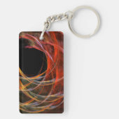 Porte-clés Briser le Cercle Vortex de Feu Art Abstrait (Dos)