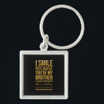 Porte-clés Bro de sourire Drôle cadeaux d'anniversaire pour l<br><div class="desc">Bro de sourire Drôle cadeaux d'anniversaire pour les frères de grand frère soeur</div>