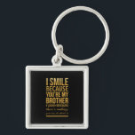 Porte-clés Bro de sourire Drôle cadeaux d'anniversaire pour l<br><div class="desc">Bro de sourire Drôle cadeaux d'anniversaire pour les frères de grand frère soeur</div>