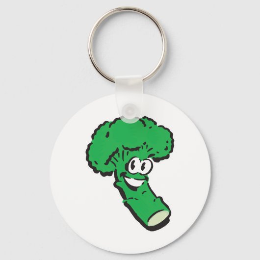 Porte-clés brocoli souriant heureux (Recto)