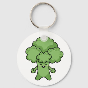 Porte-clés Brocoli vert drôle
