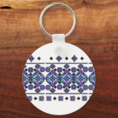 Porte-clés Broderie bleue (Recto)