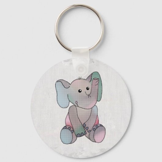 Porte-clés Broderie éléphant (Recto)