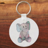 Porte-clés Broderie éléphant (Recto)