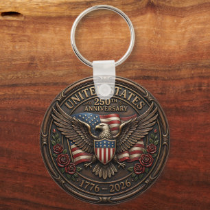 Porte-clés Bronze Métallique États-Unis 250e anniversaire