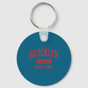 Porte-clés Brooklyn New York Ny Conception Srts Vintage Rouge