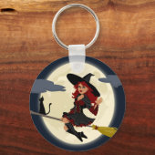 Porte-clés brosse à brosse sorcière (Recto)