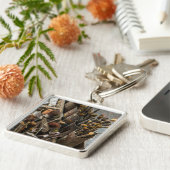 Porte-clés Brosses à peintures d'artistes dans de vieilles bo (Côté)