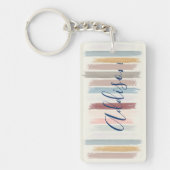 Porte-clés Brosses pastel personnalisées (Devant)