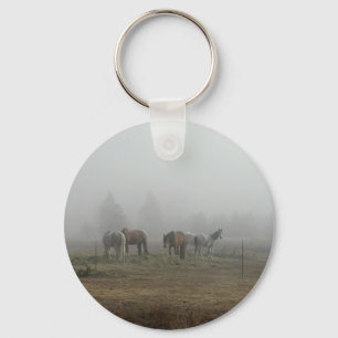 Porte-clés Brouillard givré de matin avec le porte - clé de