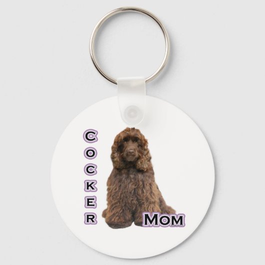 Porte-clés Brown Cocker Spaniel Mom 4 - Porte - clé (Recto)