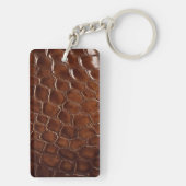 Porte-clés Brown Crocodile Leather Monogram (Dos)